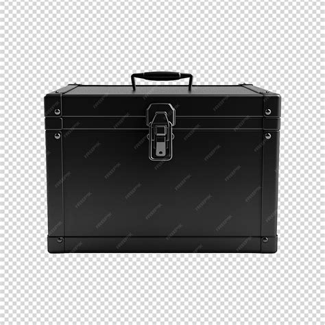 black metal box no backround|Empty black metal box isolated on transparent .